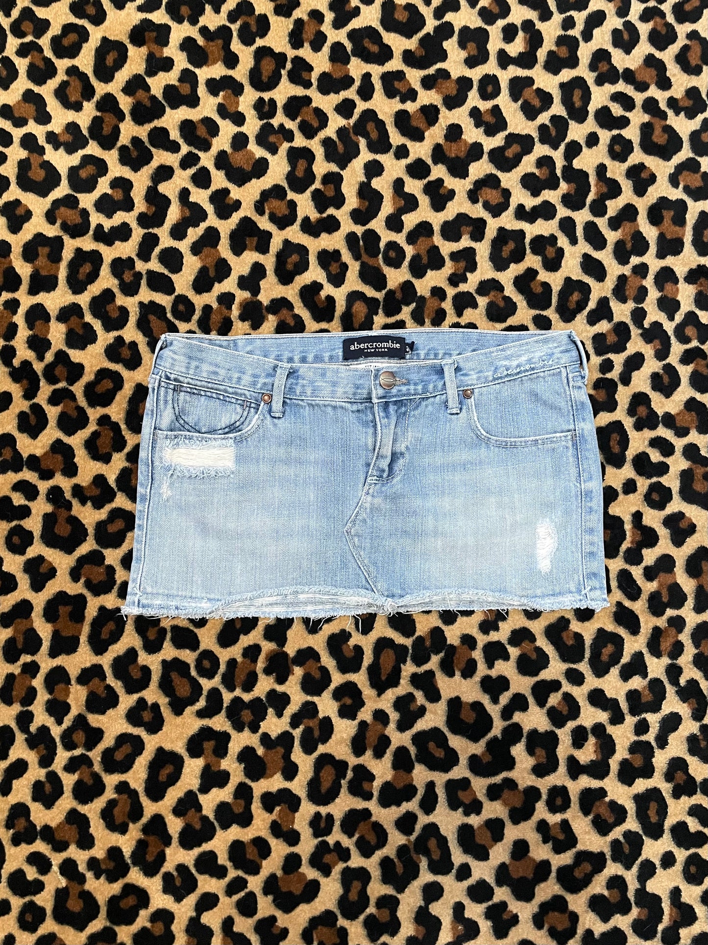 abercrombie denim mini skirt