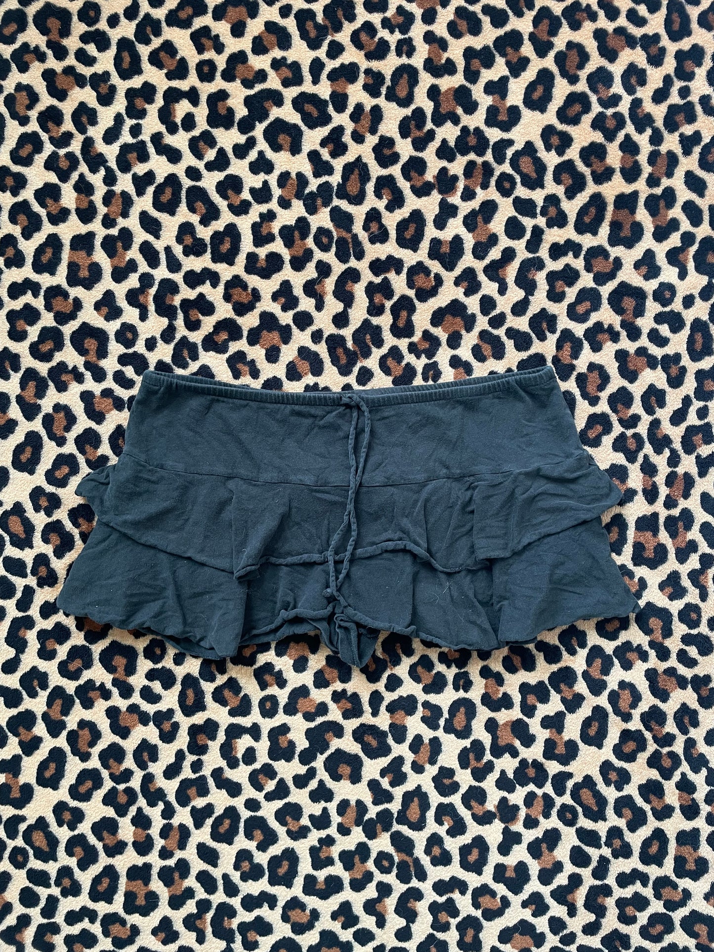 ruffled mini skirt