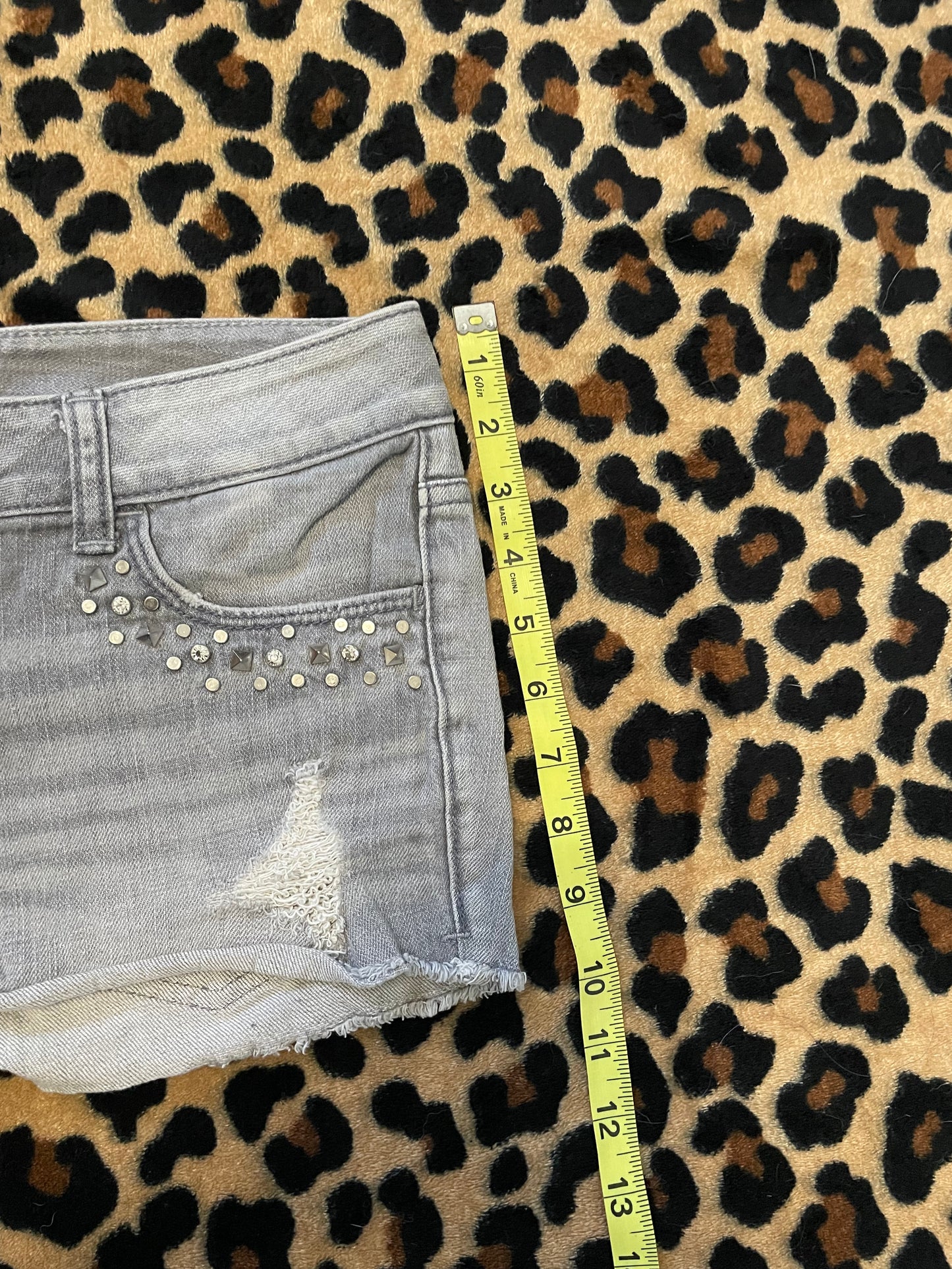 express studded mini shorts