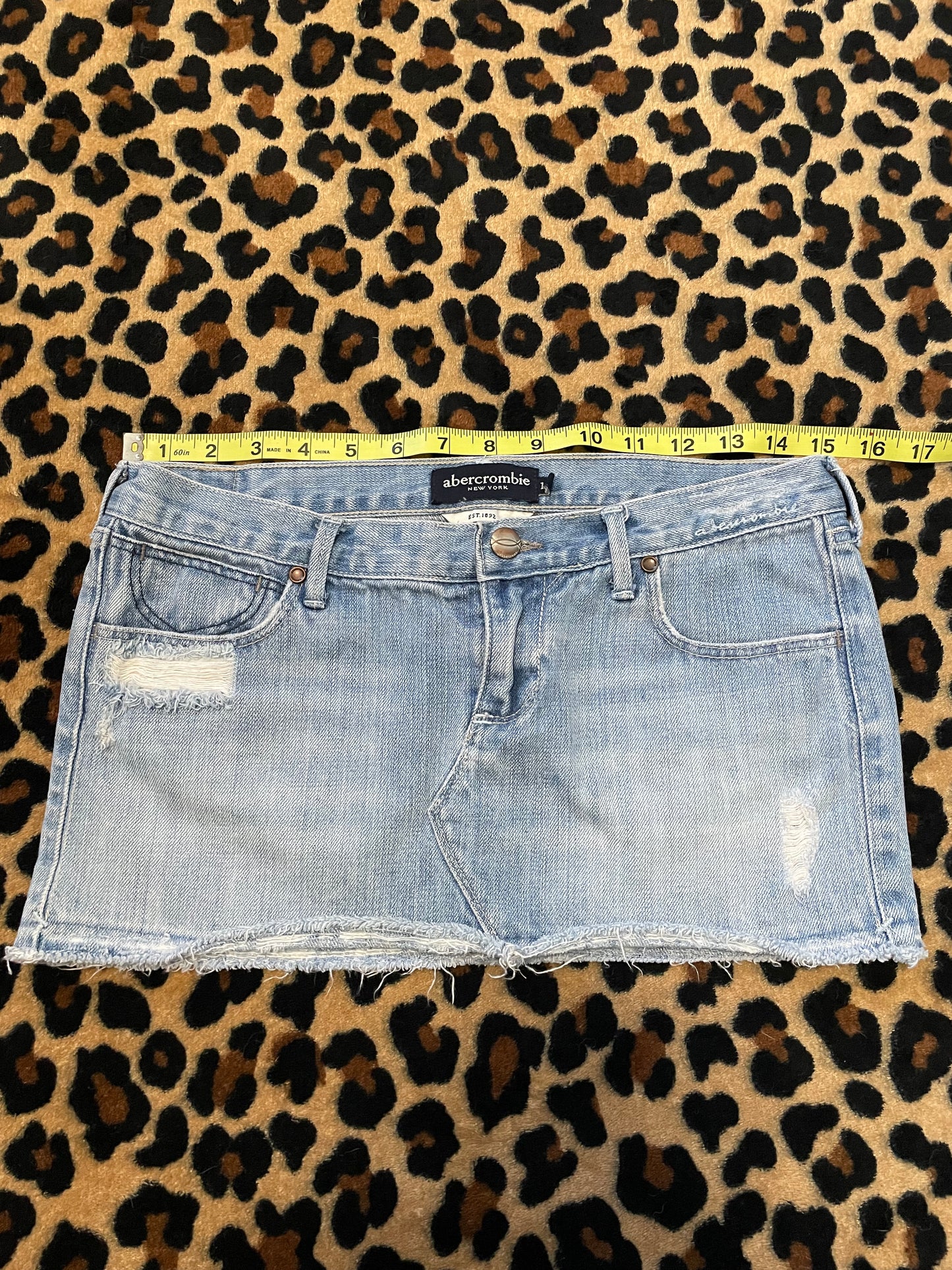abercrombie denim mini skirt