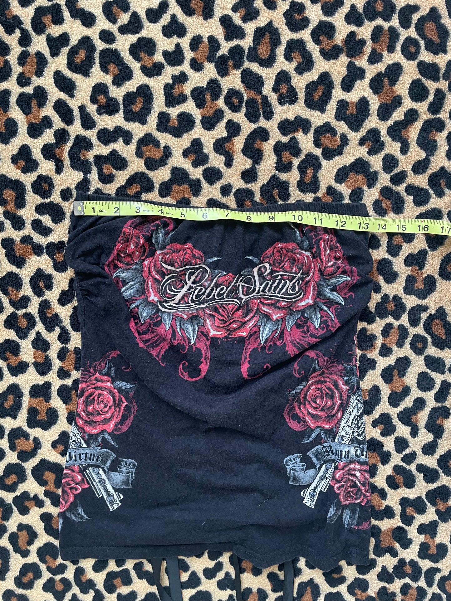 rebel saints lace up tube top