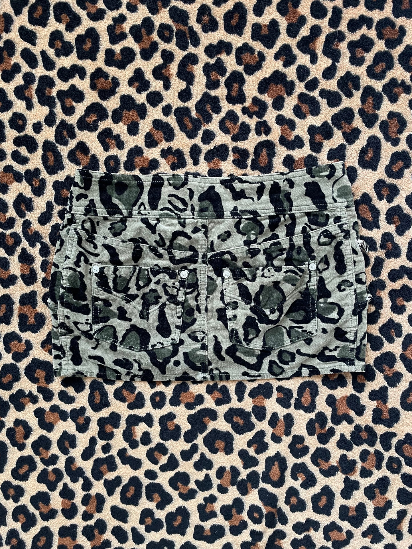 japanese cheetah mini skirt