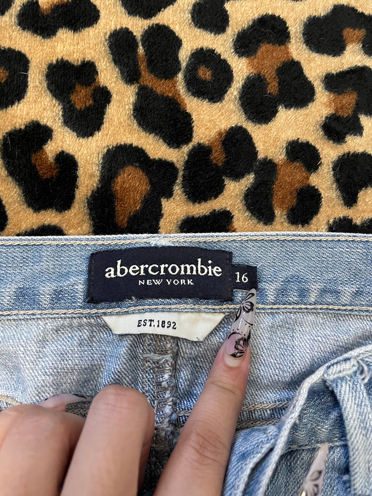 abercrombie denim mini skirt