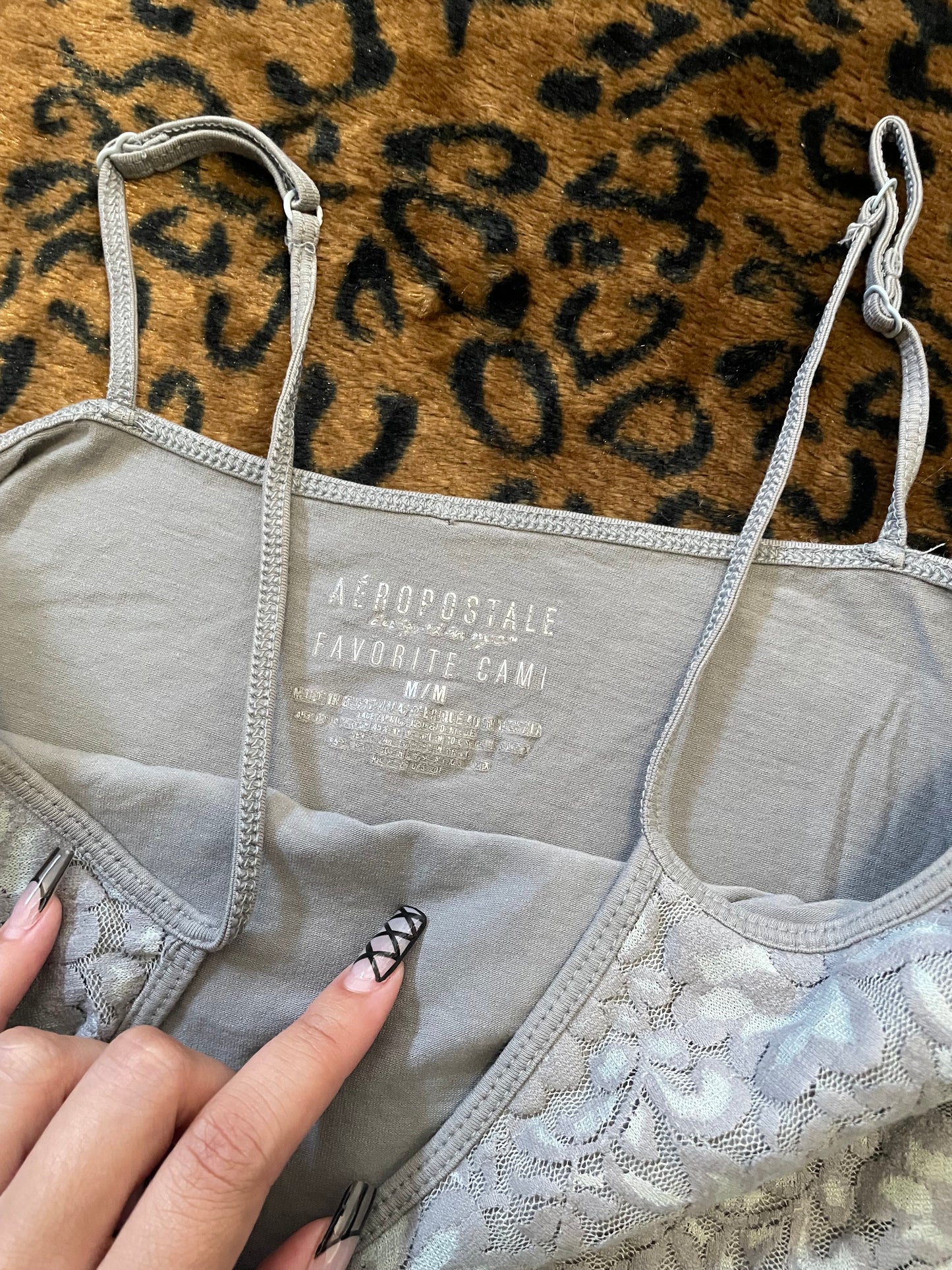 aeropostale lace fitted tank