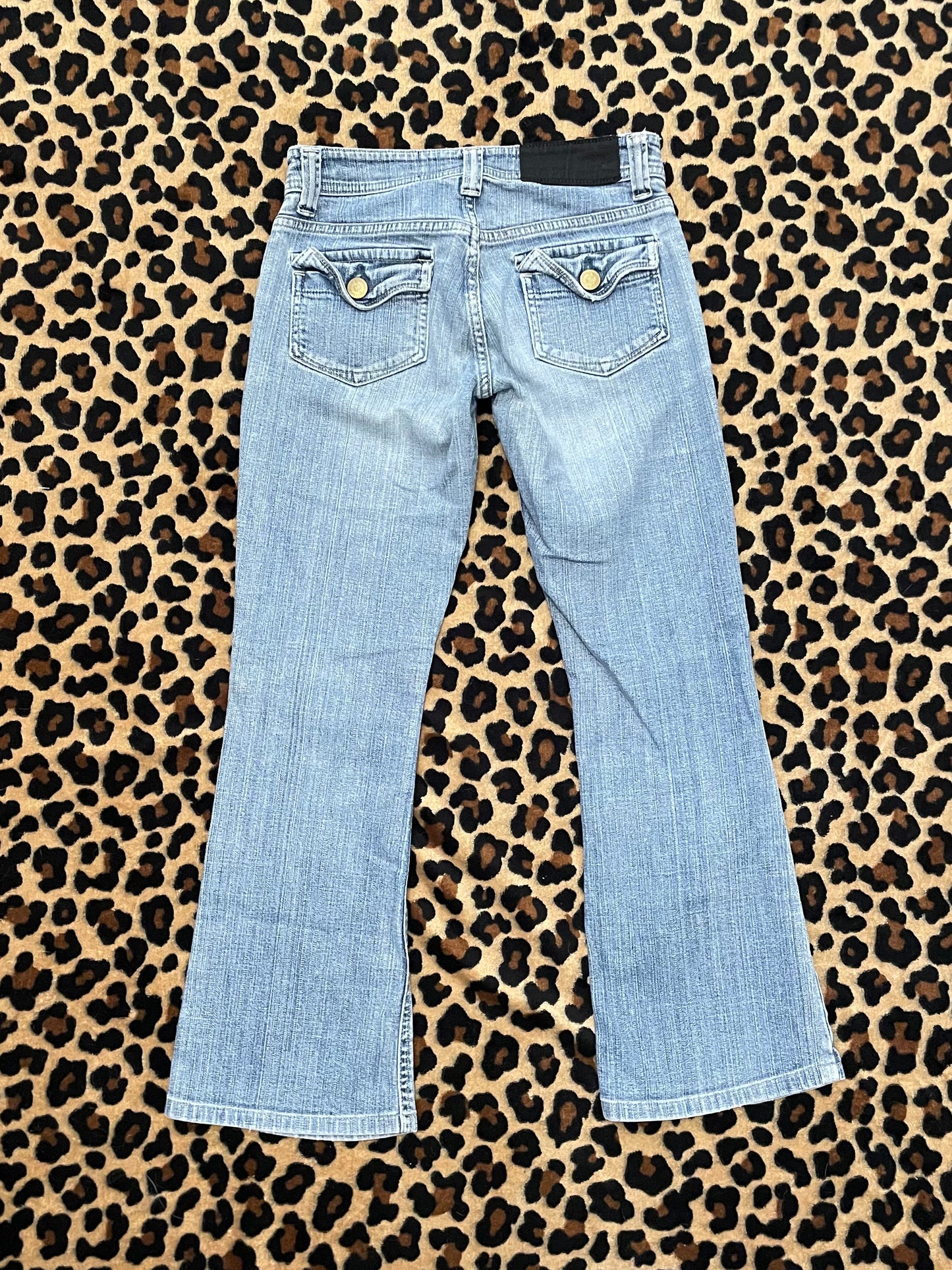 lowrise flare pocket jeans