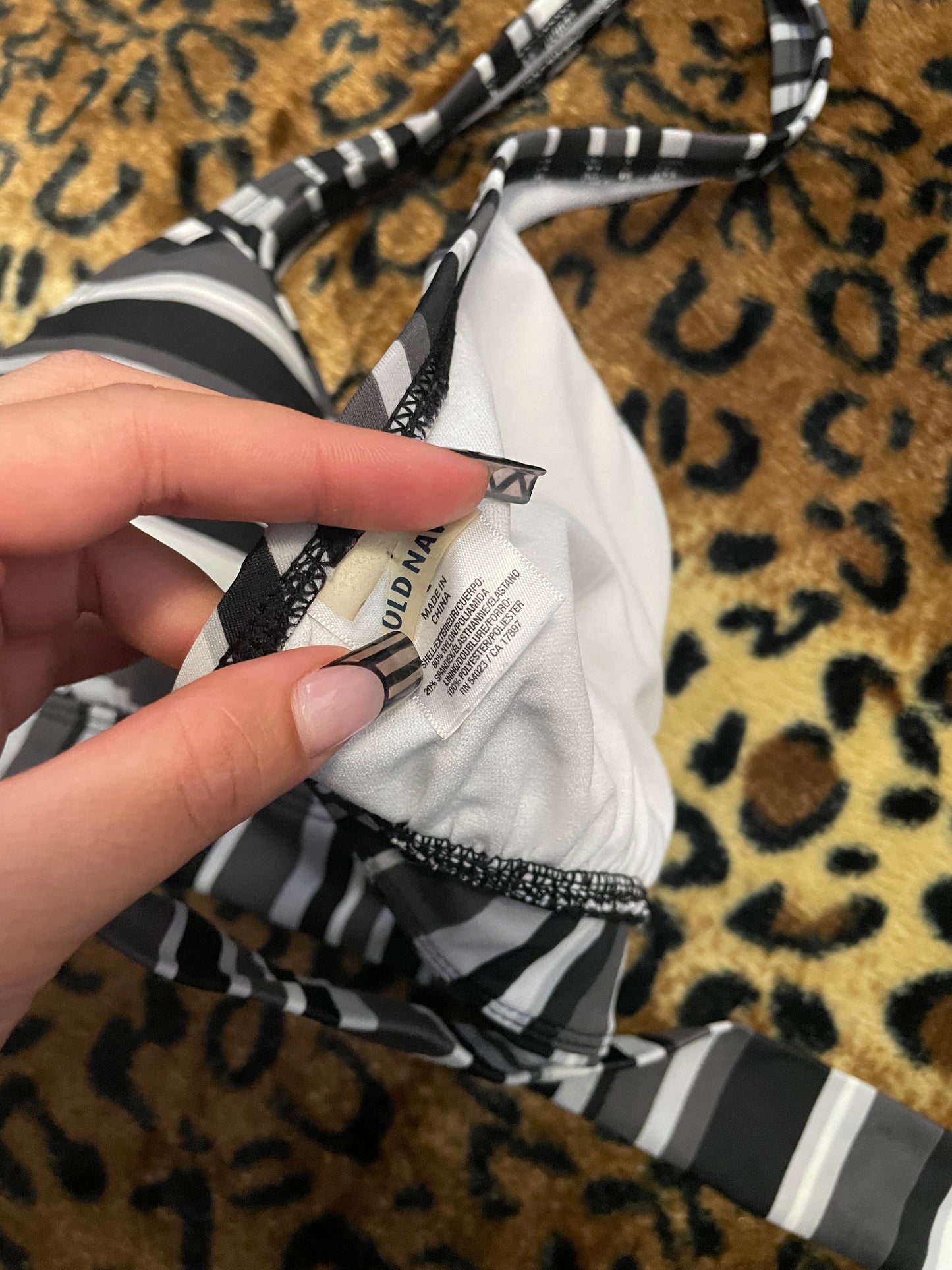 old navy striped swimsuit top