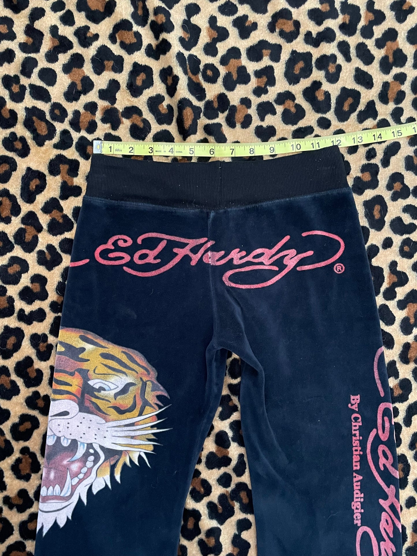 ed hardy velour lowrise sweats