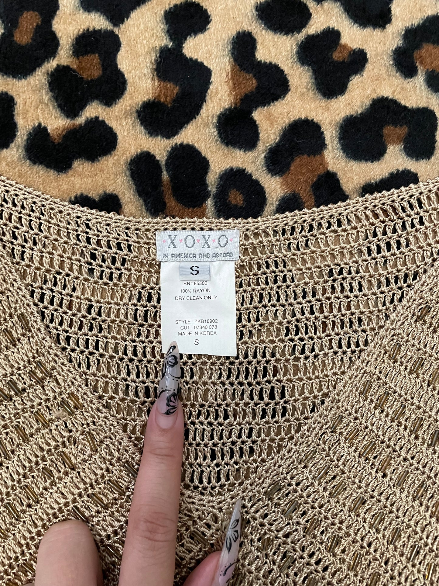 XOXO crochet longsleeve