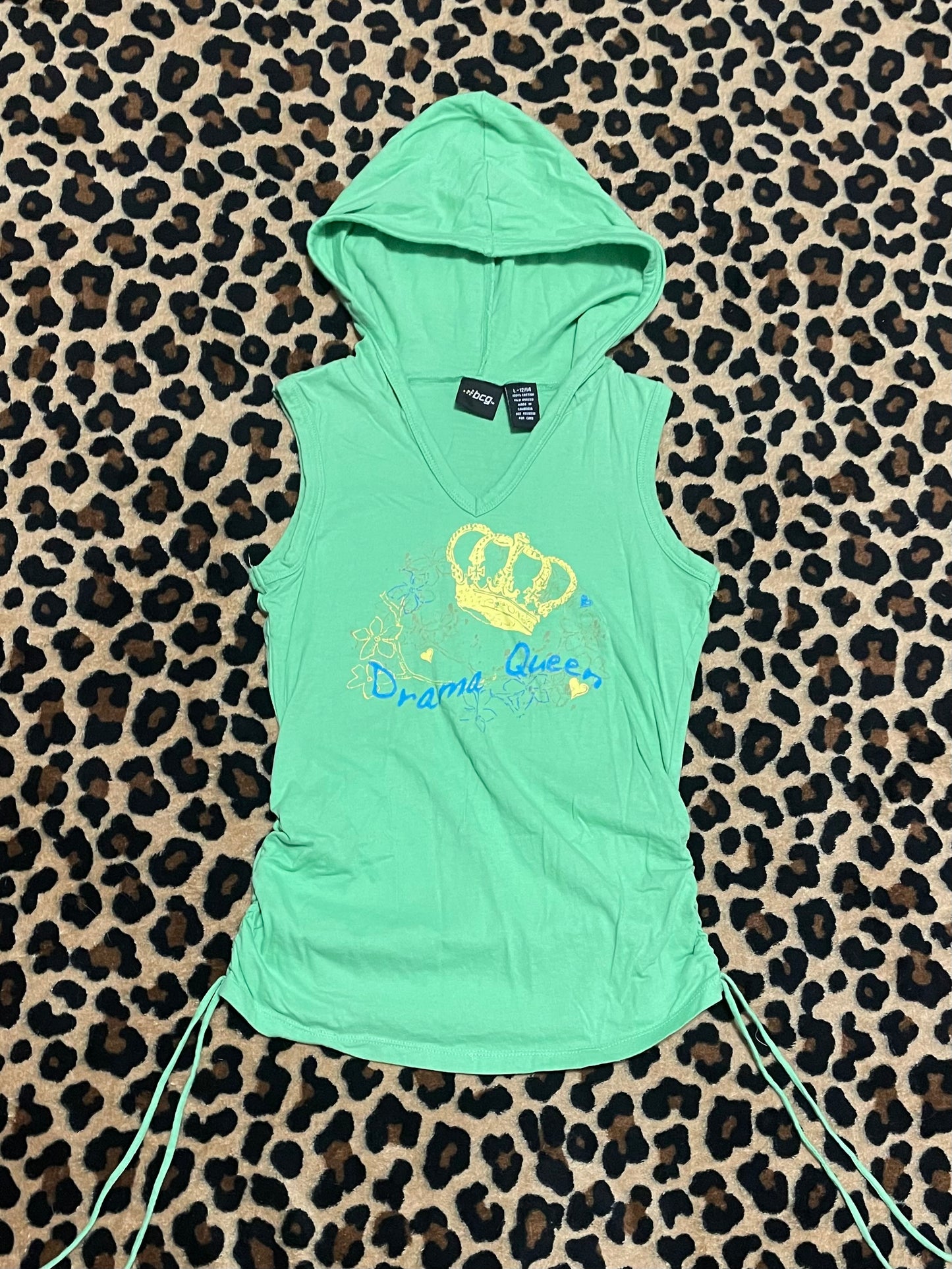 drama queen hooded tank