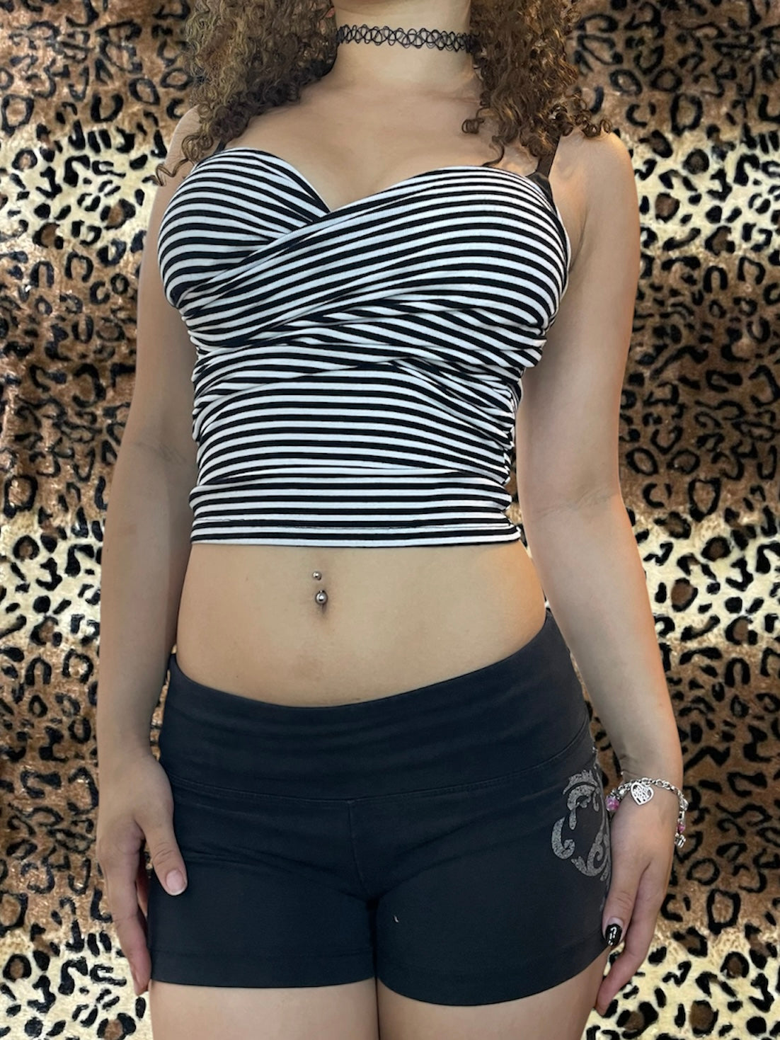 striped babydoll tube top