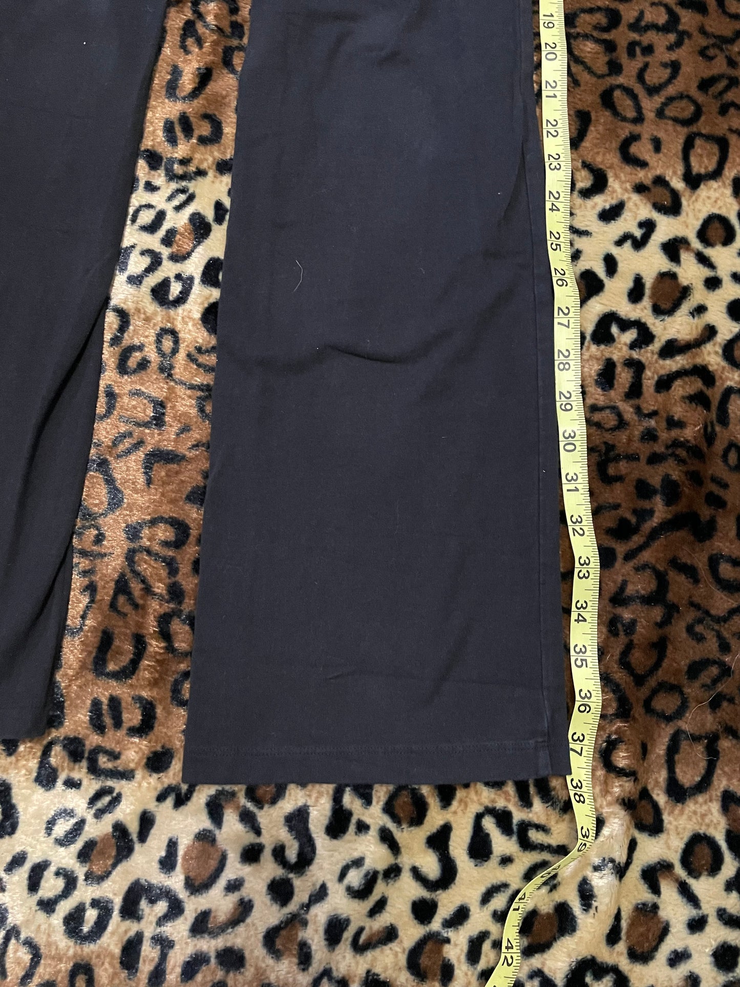 VS Pink polka dot lowrise foldover flare leggings