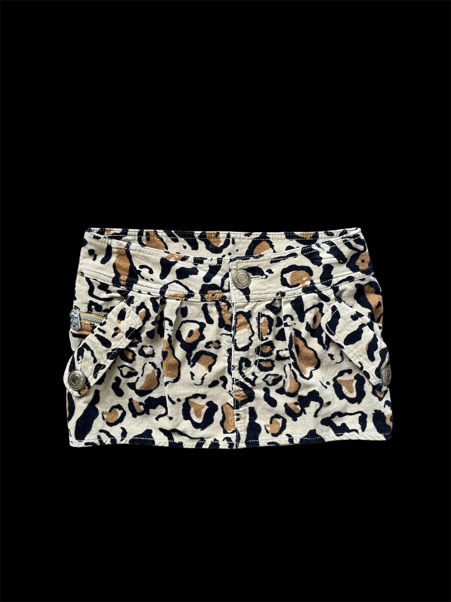 japanese cheetah mini skirt