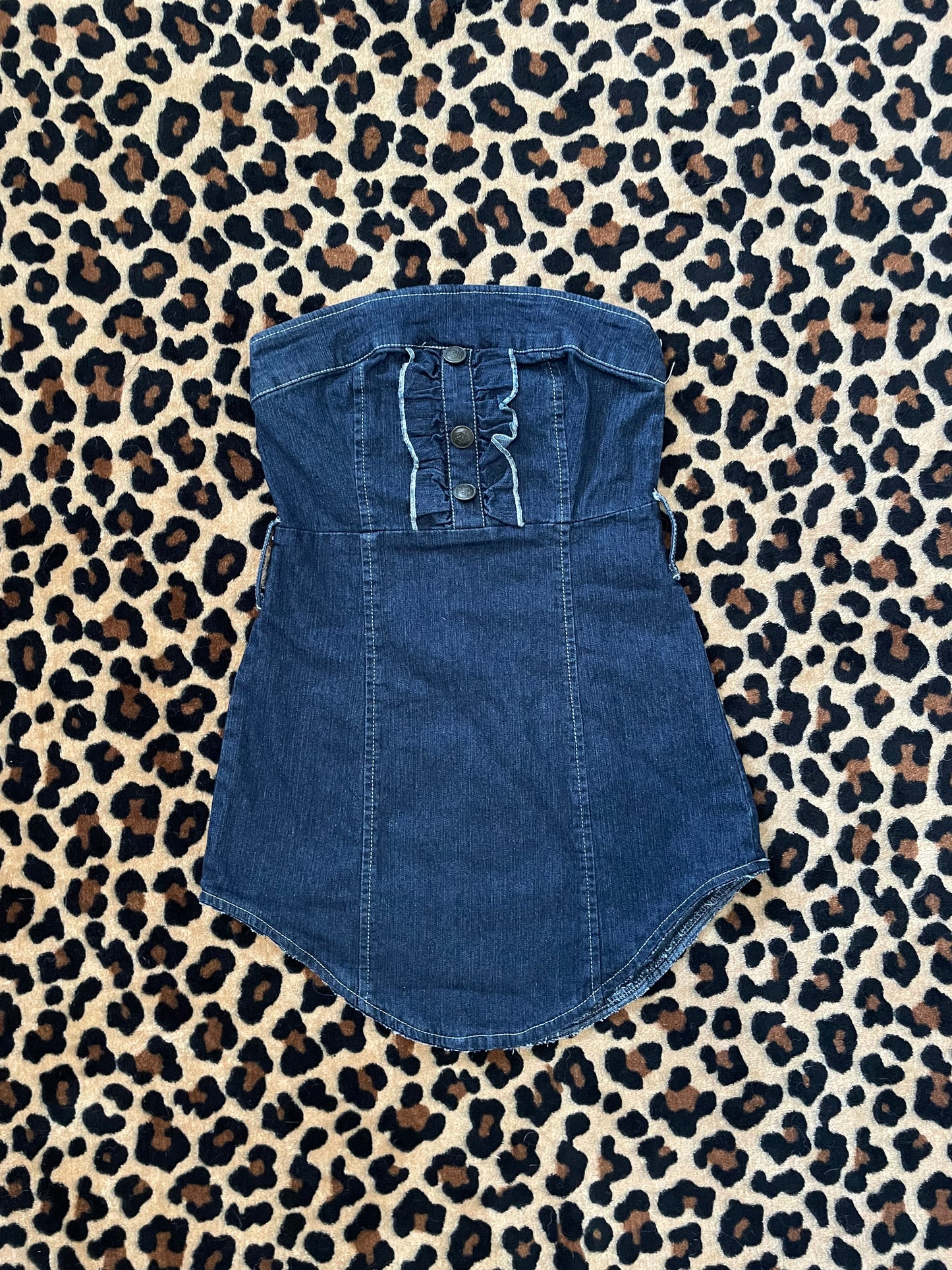 579 denim tube top