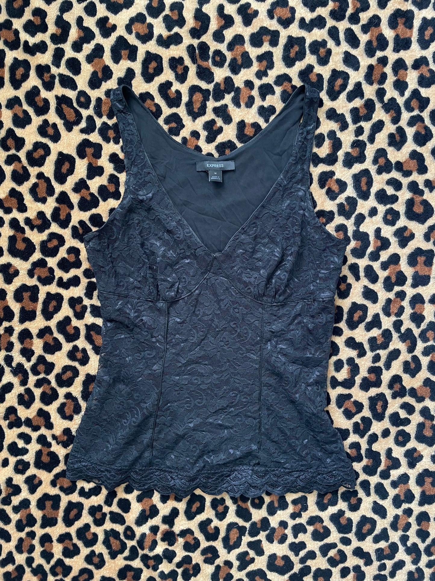 express lace babydoll tank