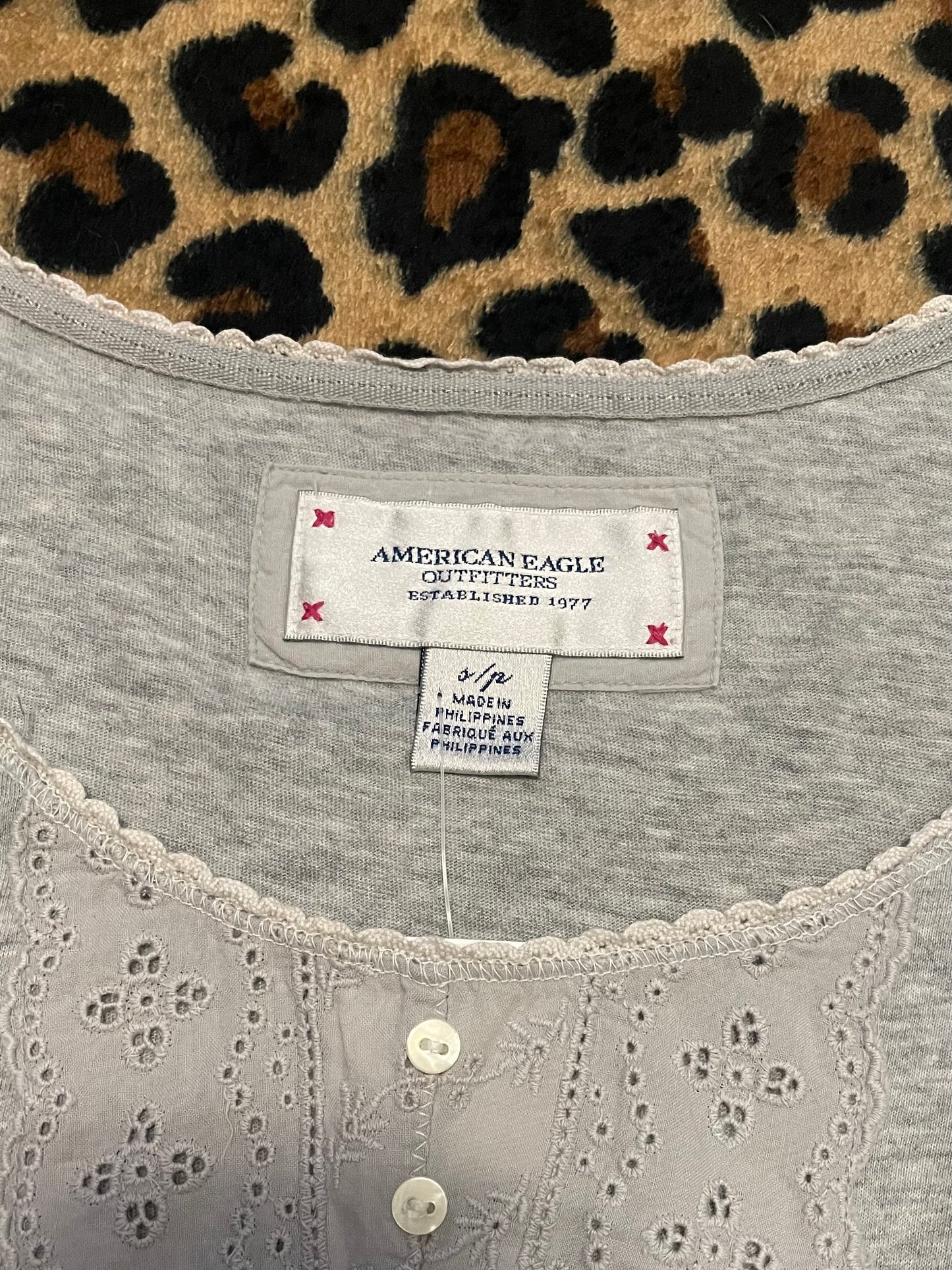 american eagle babydoll lace shirt