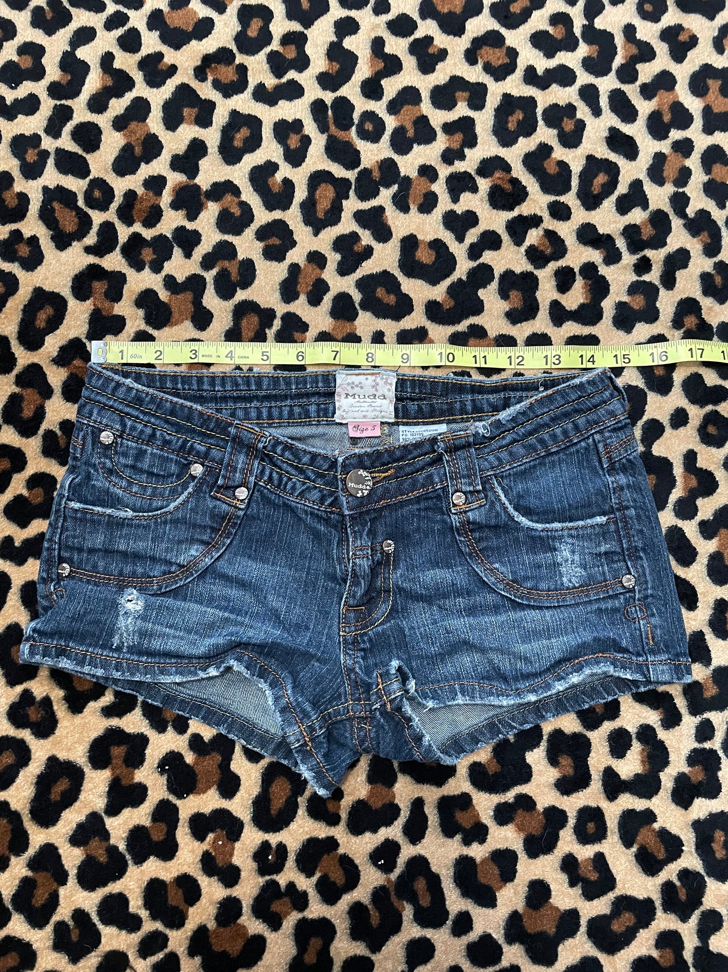 mudd lowrise denim mini shorts