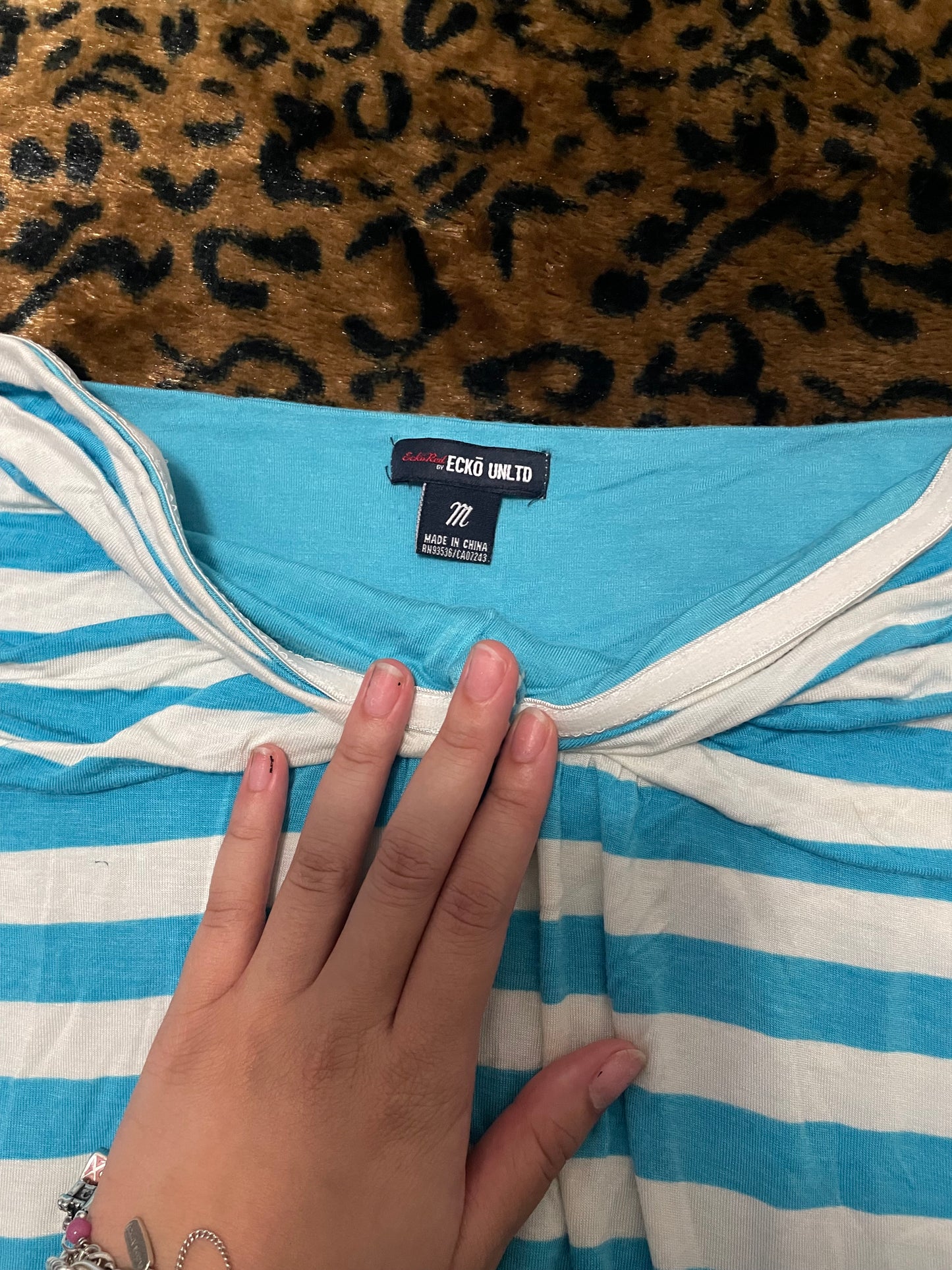 ecko unlimited striped babydoll top