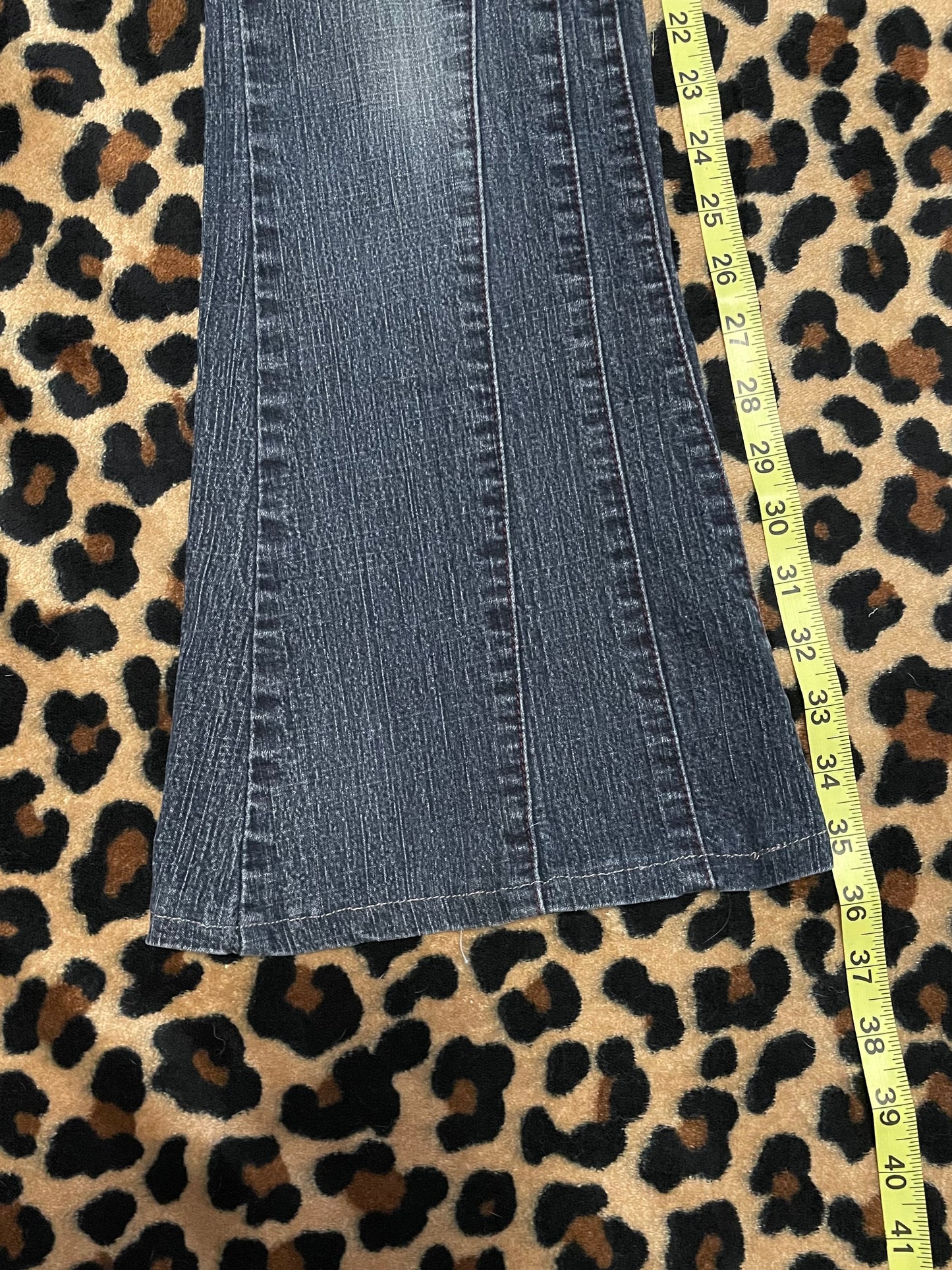 denim lowrise flare jeans