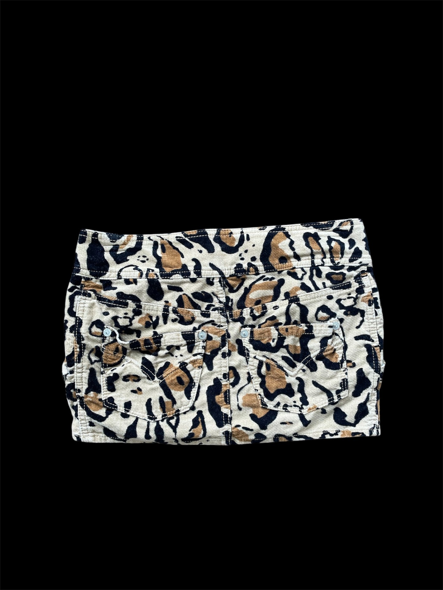 japanese cheetah mini skirt