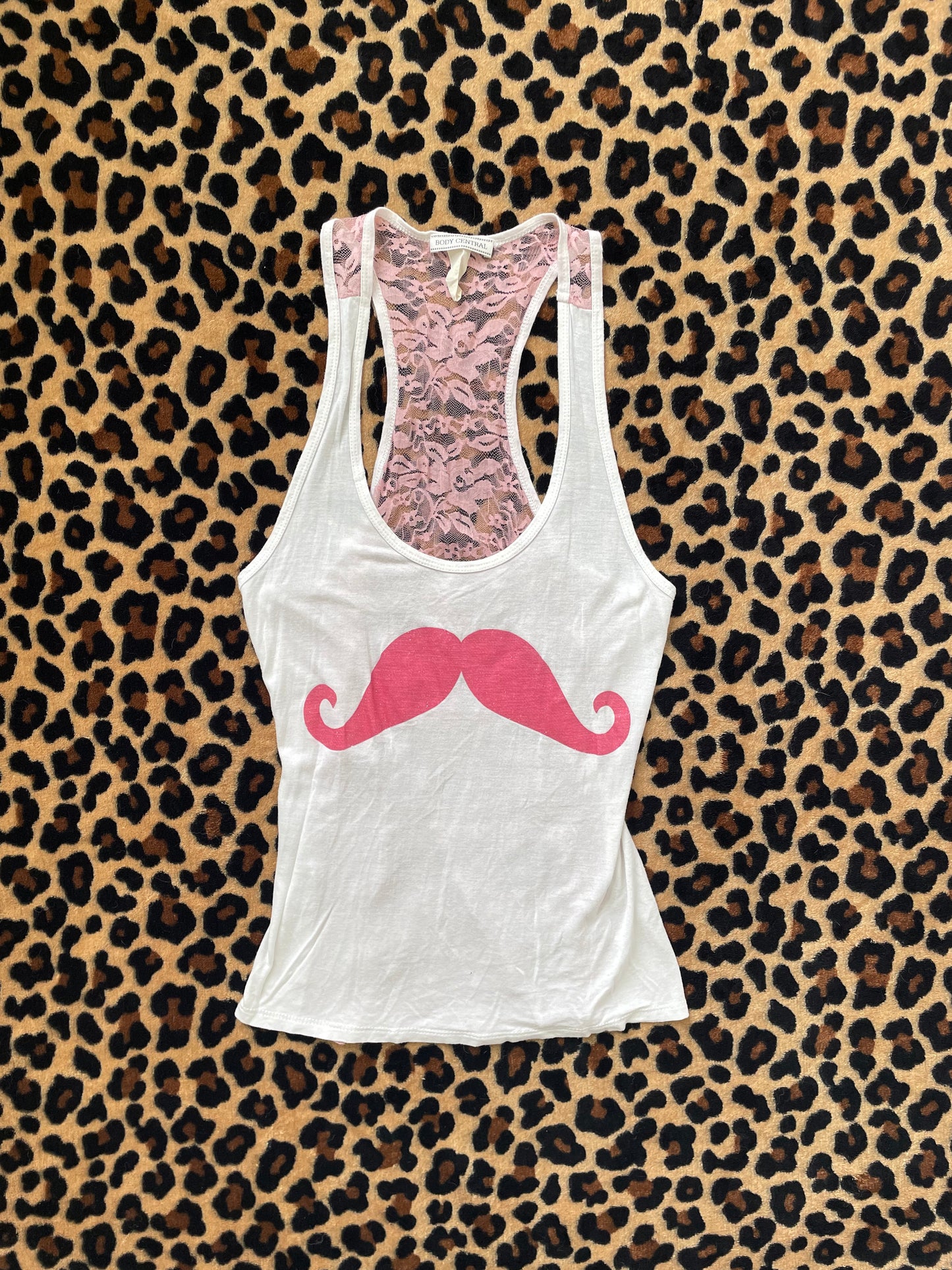 body central lace mustache tank