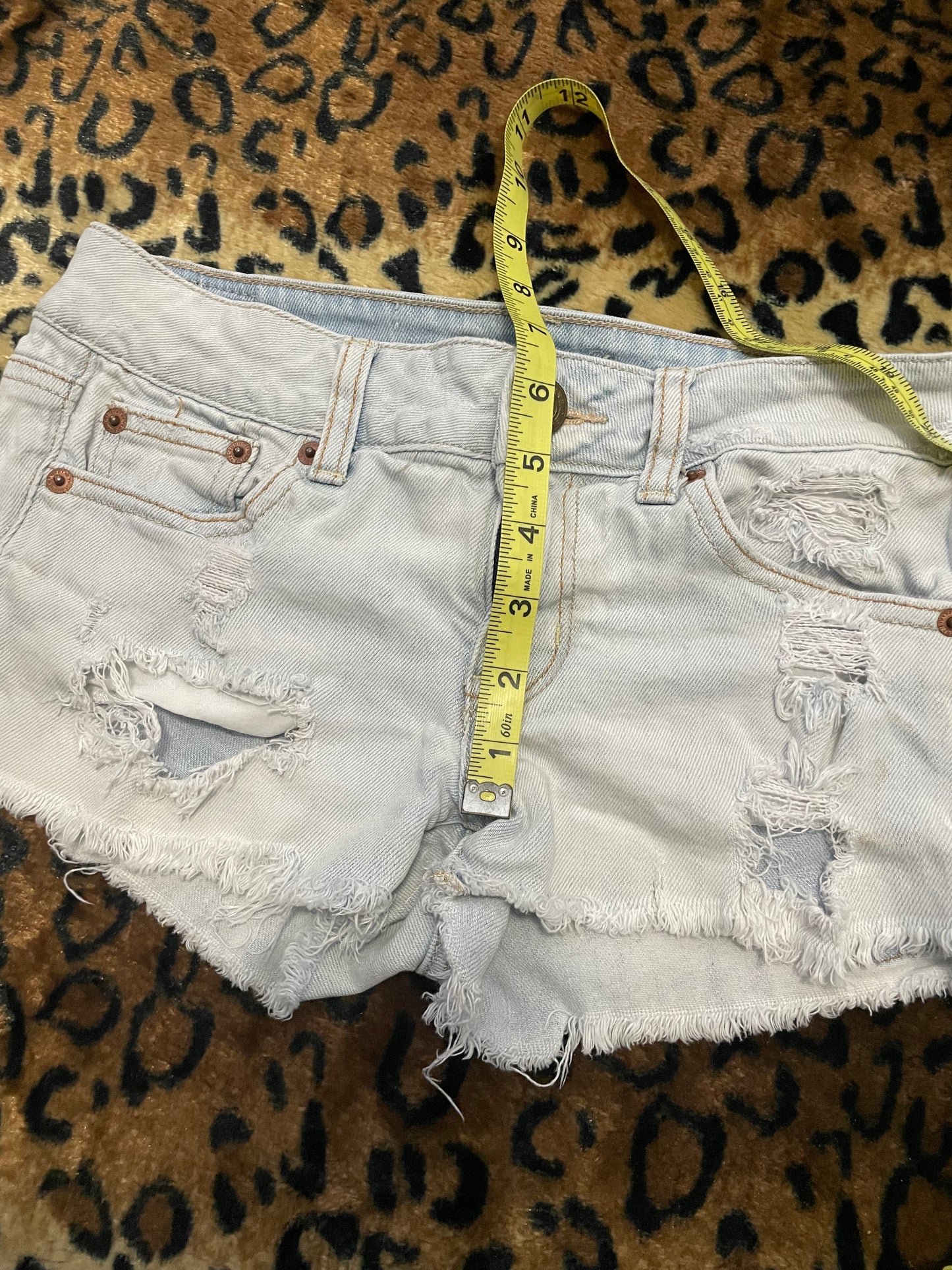 american eagle lowrise denim mini shorts