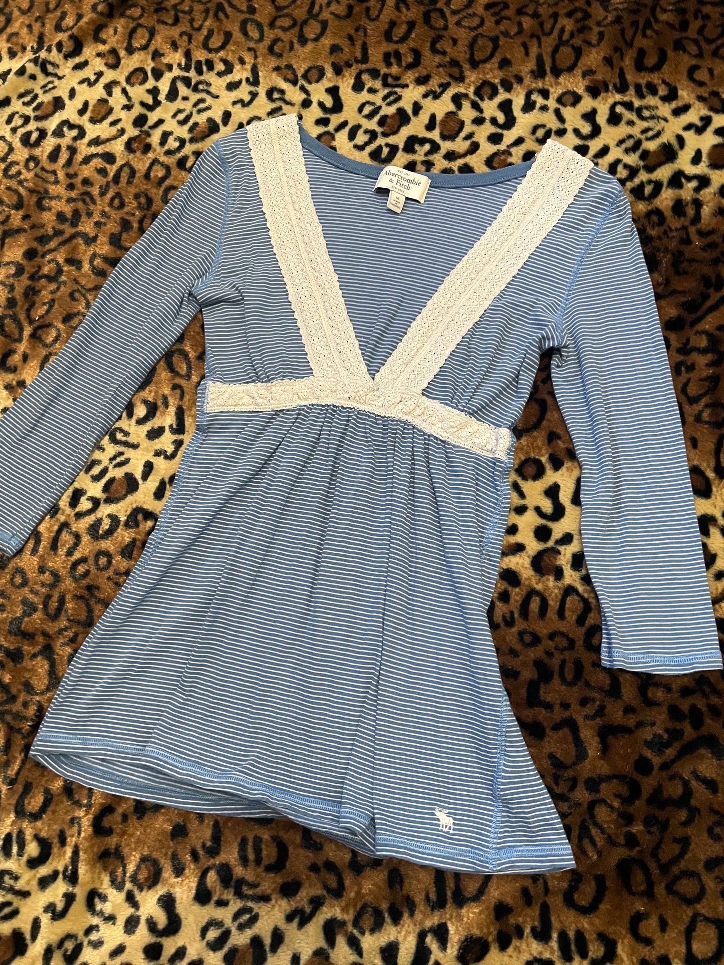 abercrombie striped babydoll top