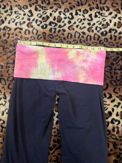 VS Pink tie dye foldover leggings
