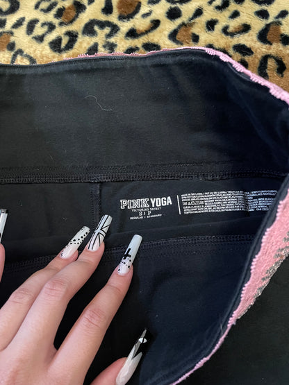 VS Pink lace lowrise flare leggings