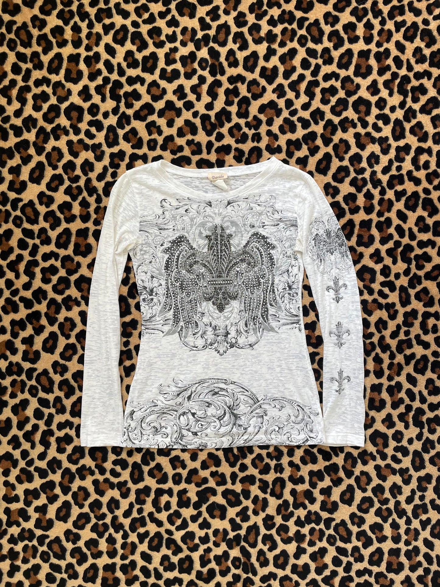 bedazzled cross longsleeve