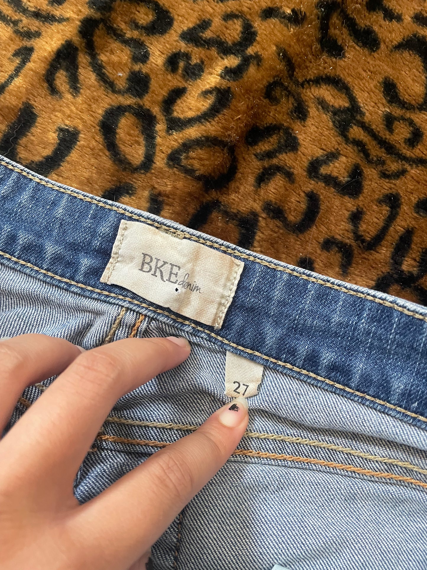 BKE lowrise denim mini shorts