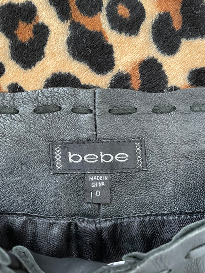 bebe low rise leather pants