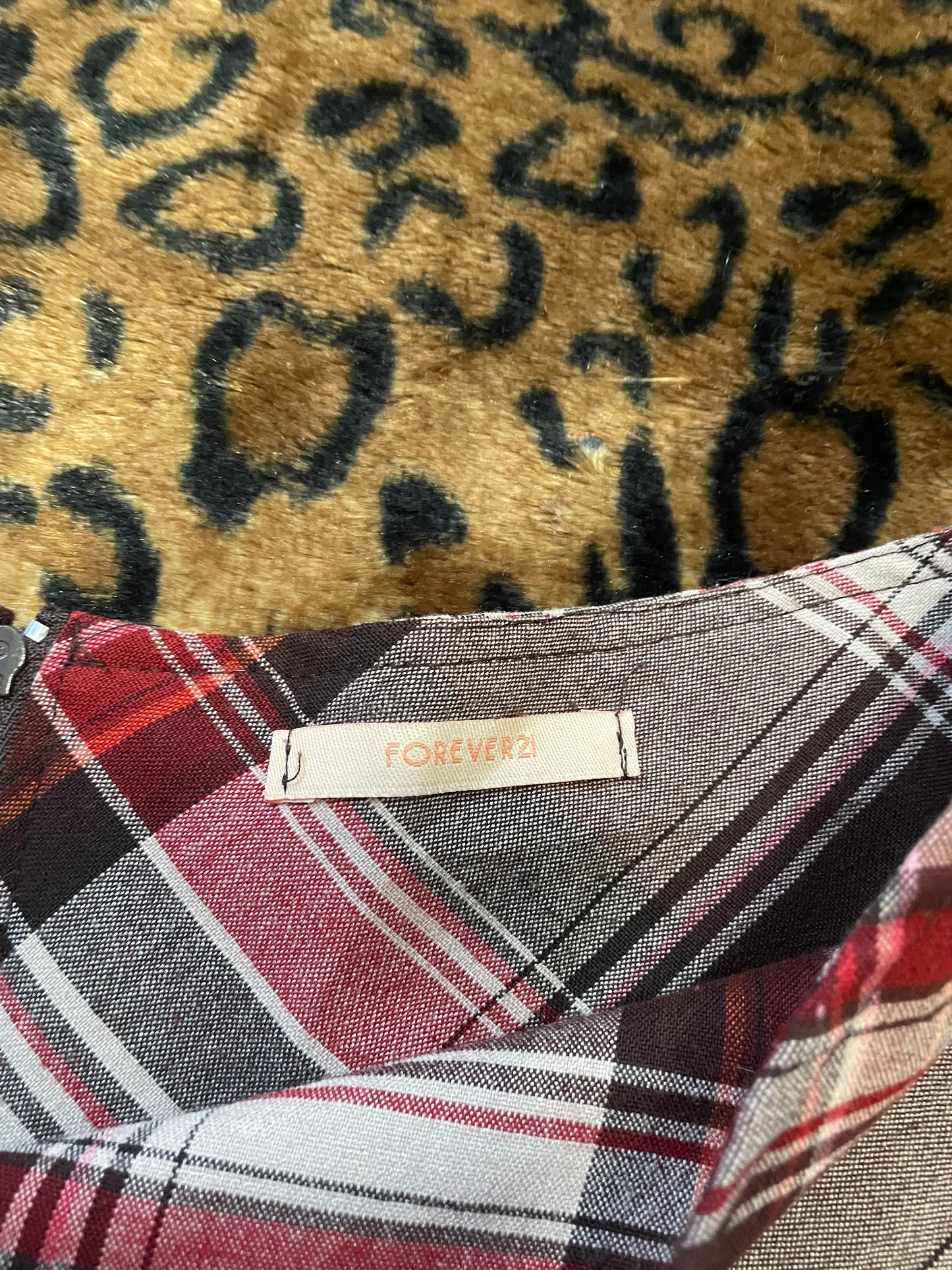 forever21 plaid pleated mini skirt