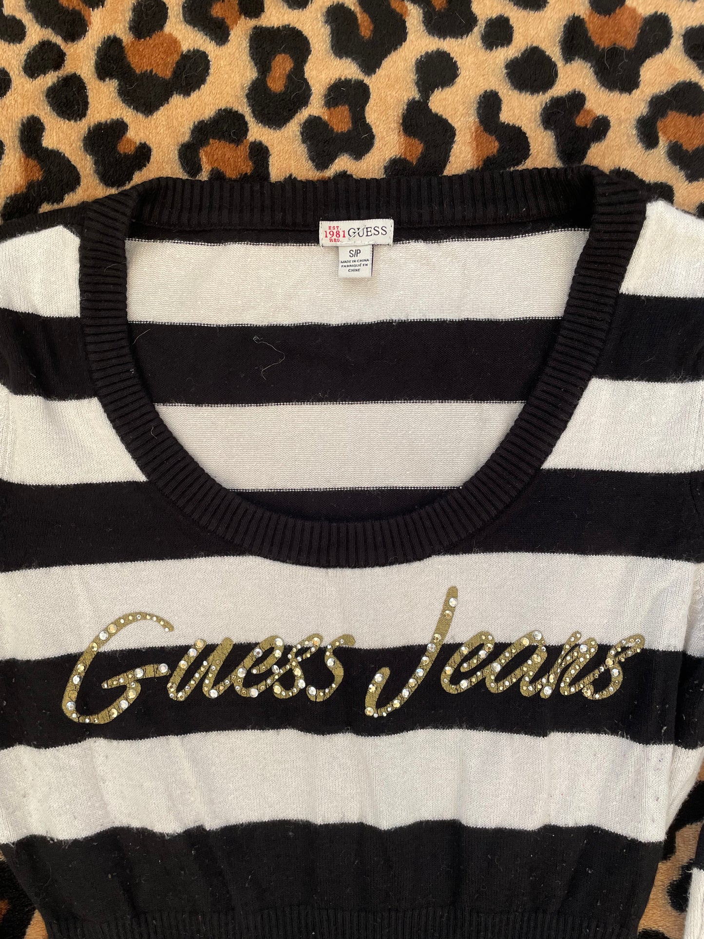 guess stripped knit longsleeve