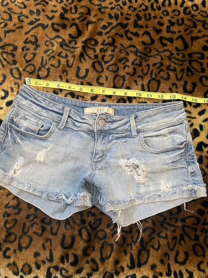 XXI lowrise denim mini shorts