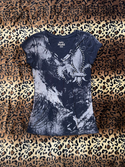 mudd cross tee