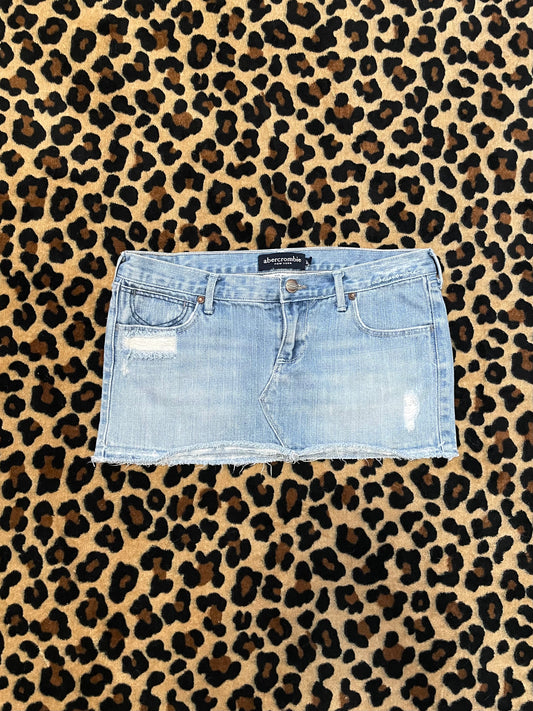 abercrombie denim mini skirt