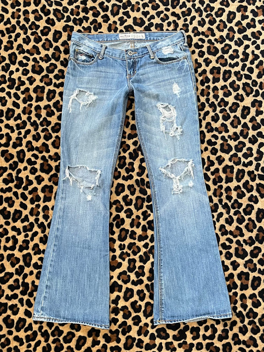 hollister lowrise flare jeans