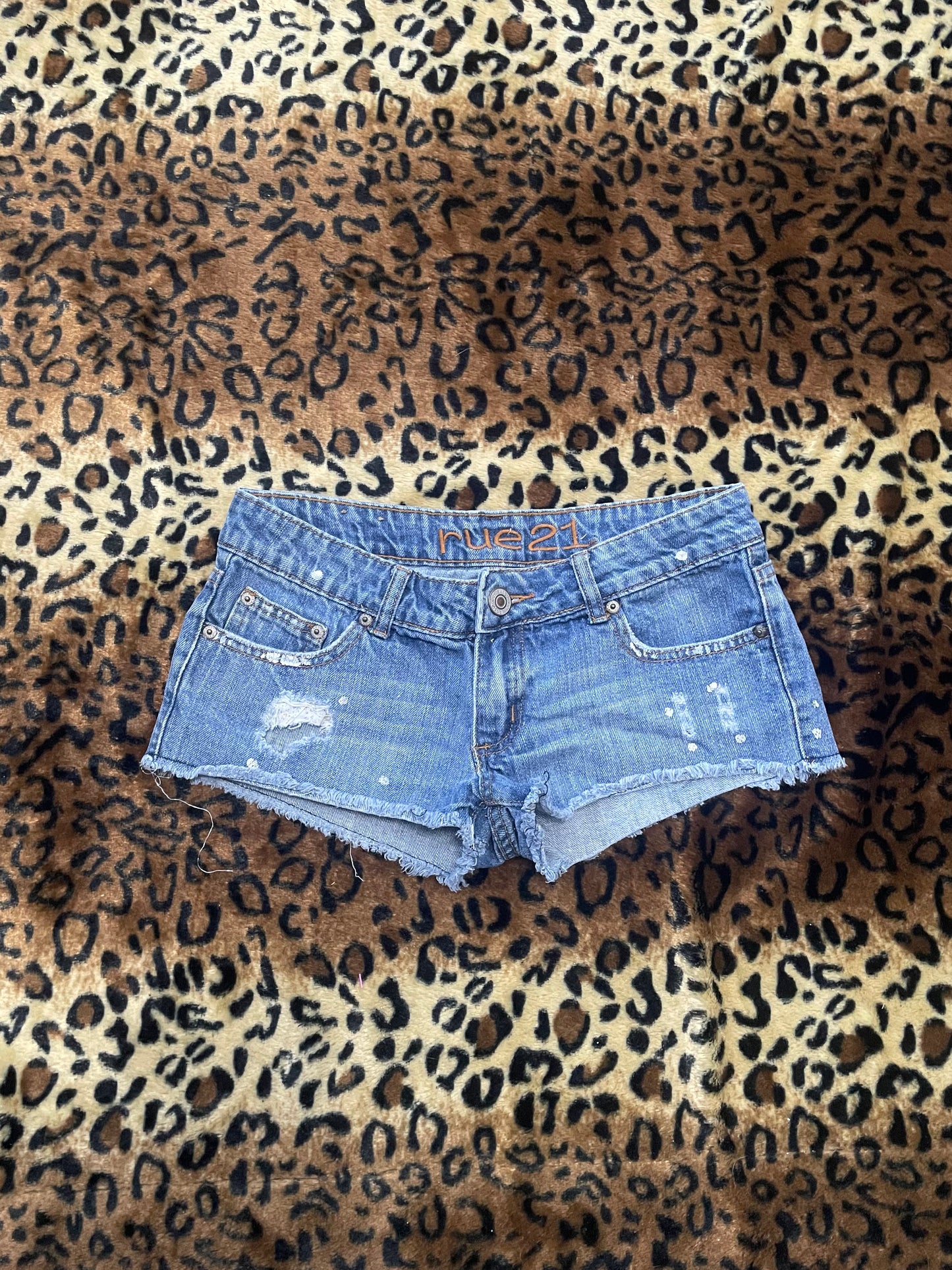 rue21 lowrise denim mini shorts