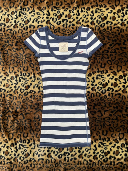 hollister striped fitted tee