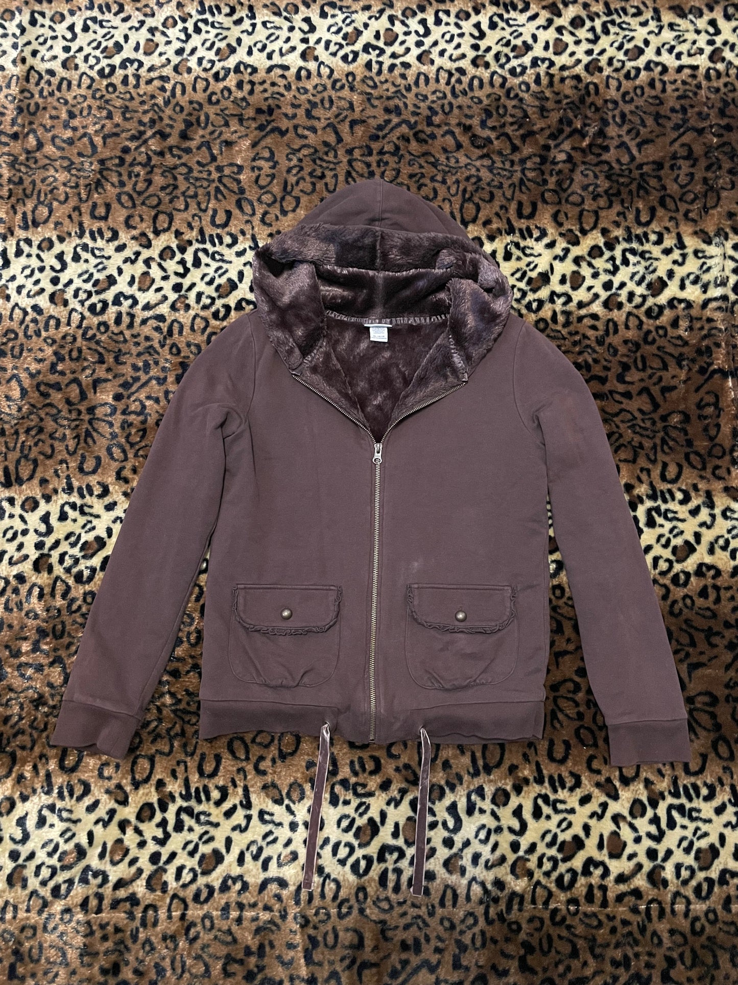 fitted fur jacket w/ cute pockets