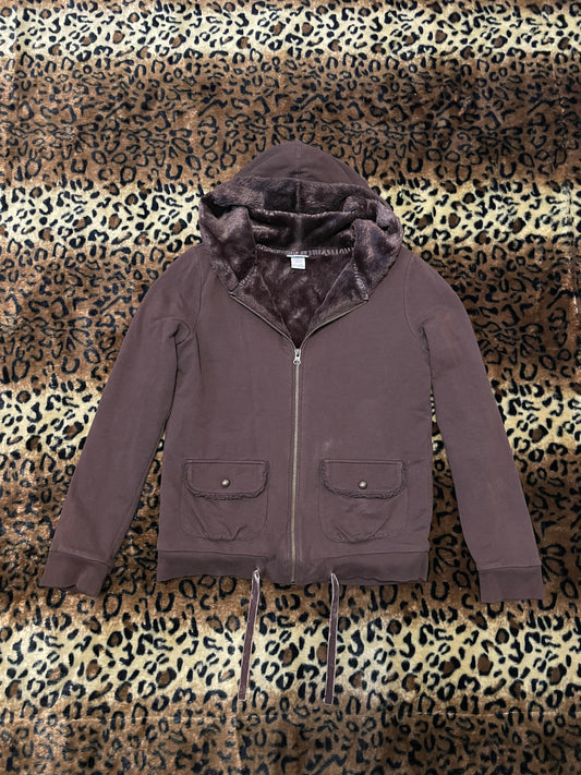 fitted fur jacket w/ cute pockets