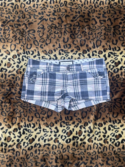 abercrombie plaid lowrise mini shorts