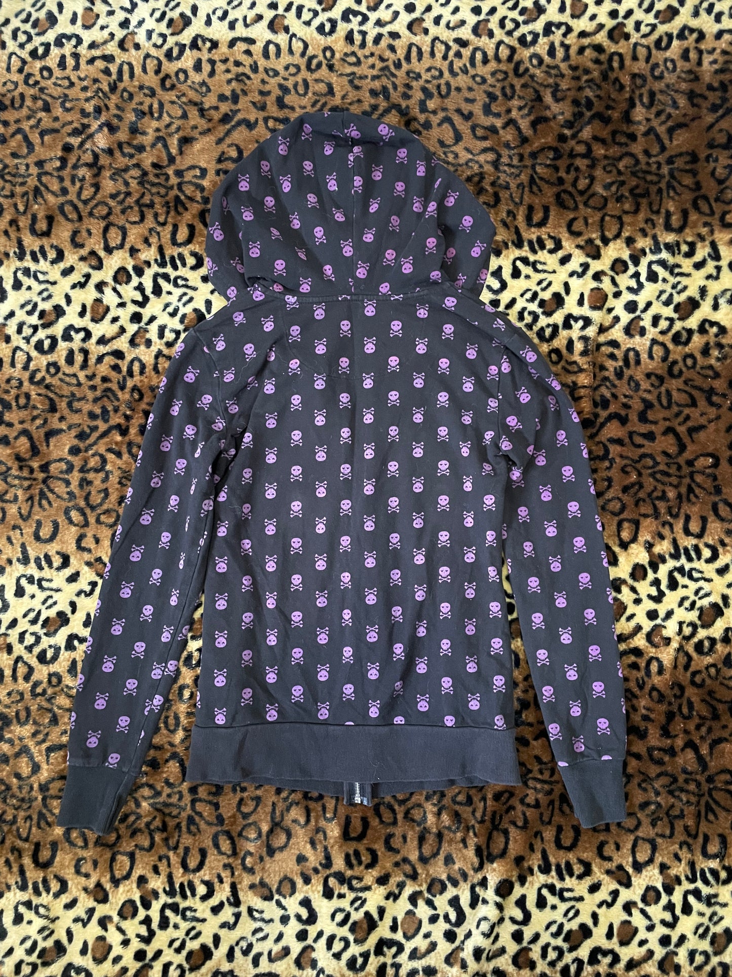abbey dawn skull zip up
