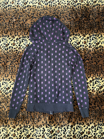 abbey dawn skull zip up
