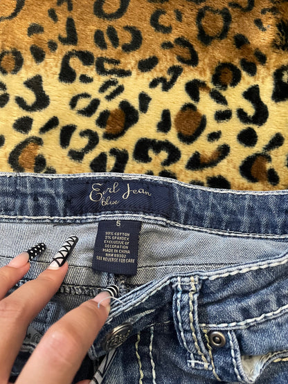 denim lowrise mini shorts