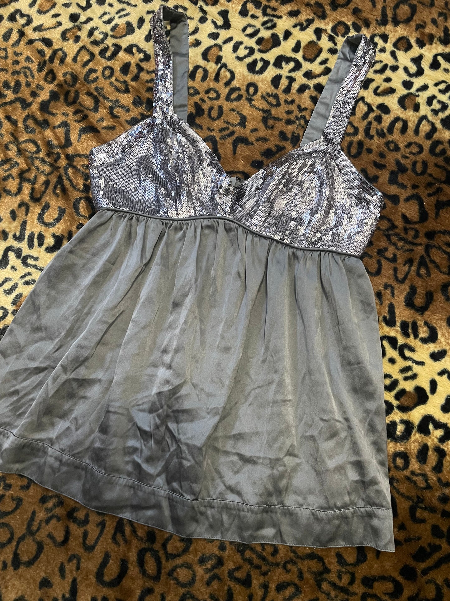 sequins babydoll tank