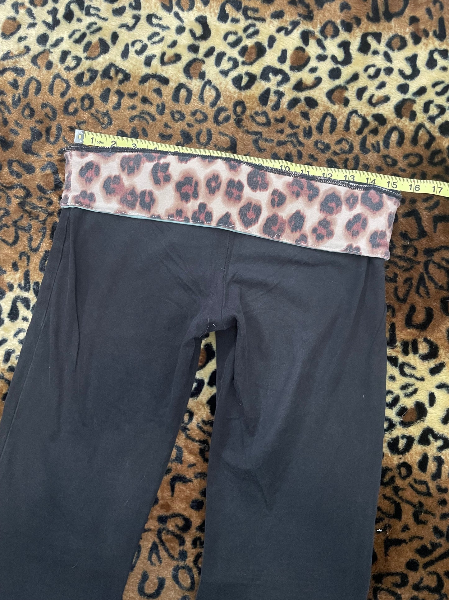VS Pink reversible cheetah foldover flares