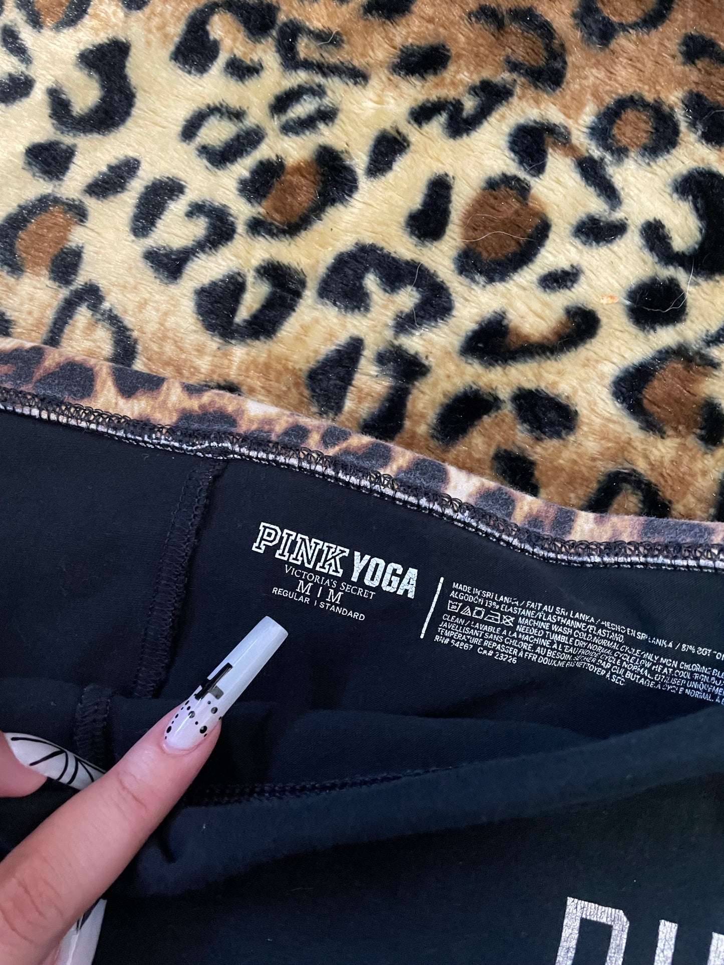 VS Pink foldover flare leggings