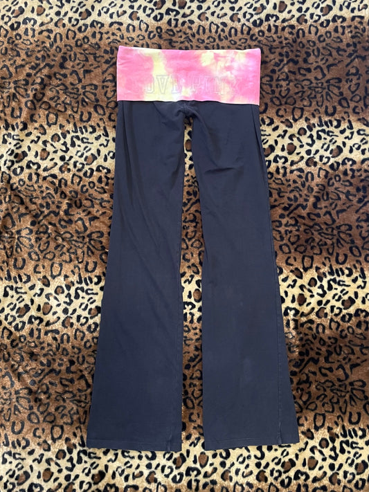 VS Pink tie dye foldover leggings