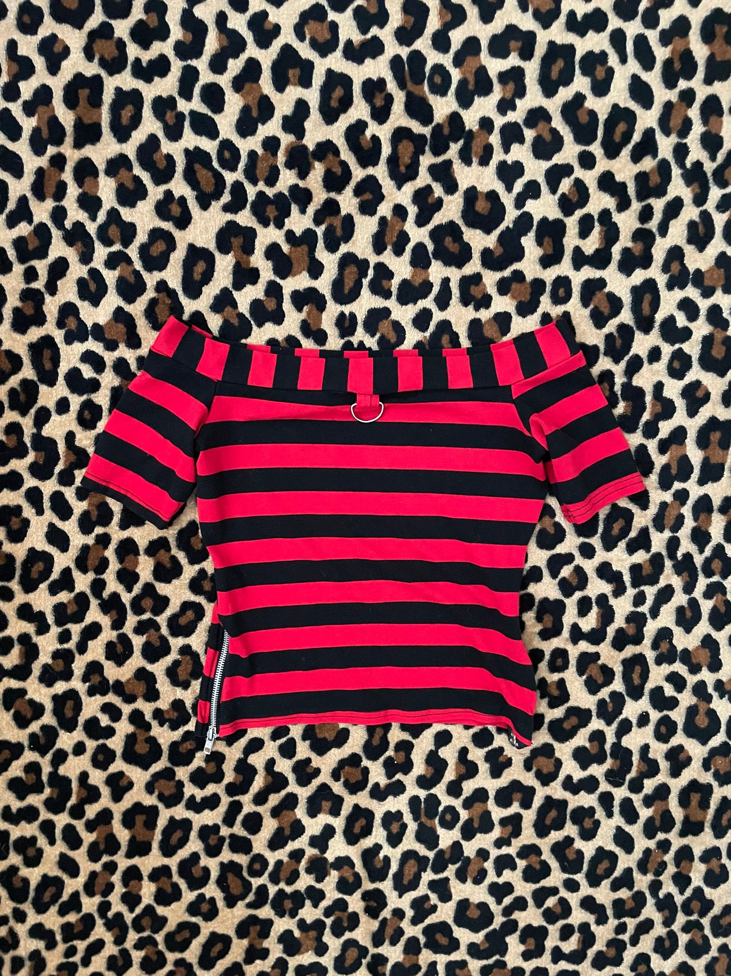 serious la striped baby tee